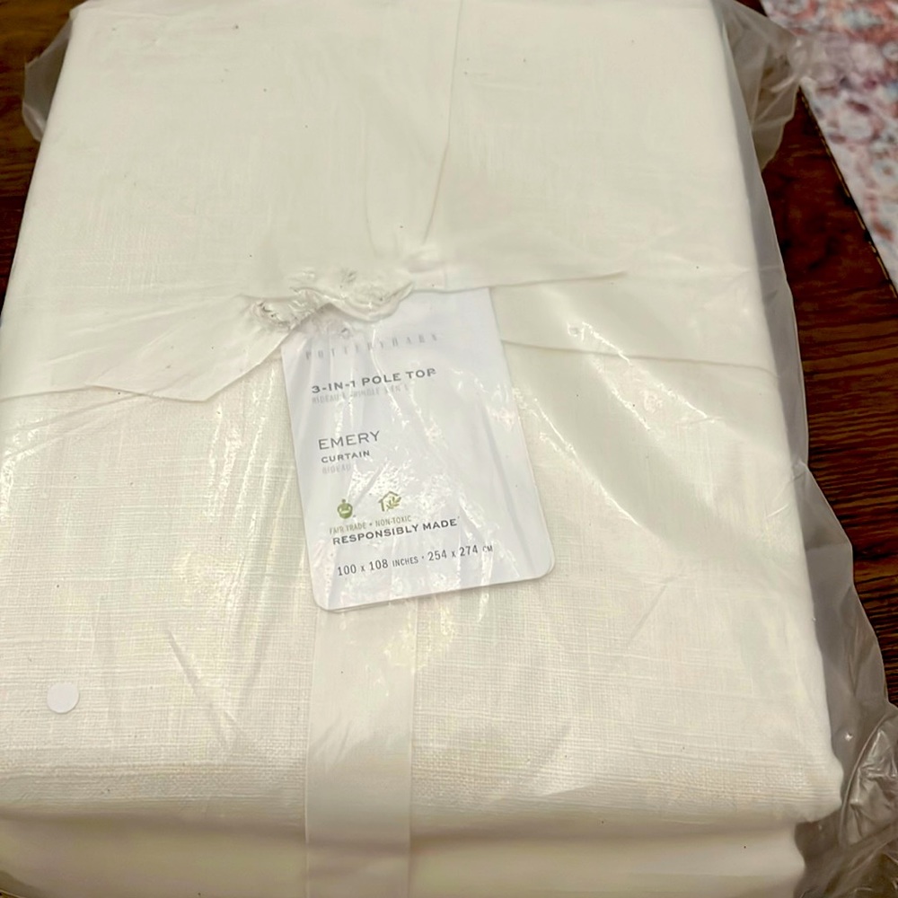 Pottery Barn Emery Curtains set of 2 ivory